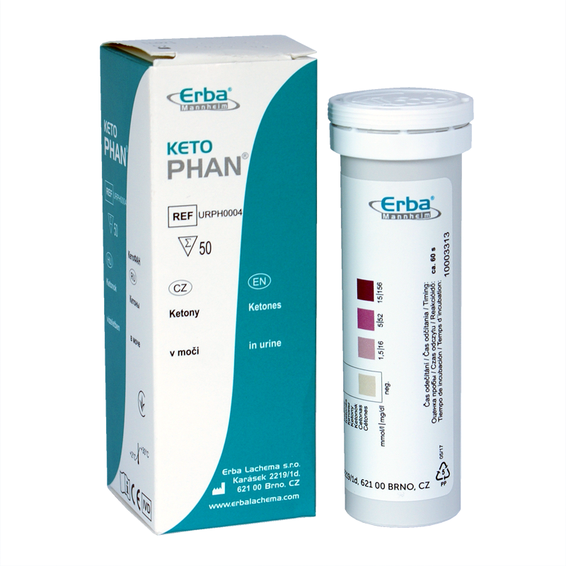 Тест-смужки для експрес аналізу сечі на кетони №50 Кетофан